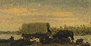 Albert Bierstadt Nooning on the Platte oil on canvas